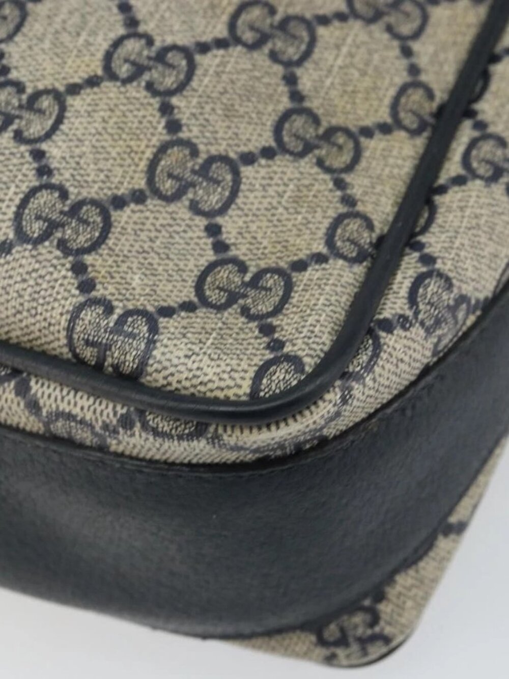 GUCCI GG Supreme Sherry Line Shoulder Bag PVC Navy Gold 001 56 0860 Auth ep12680 - Picture 5 of 16